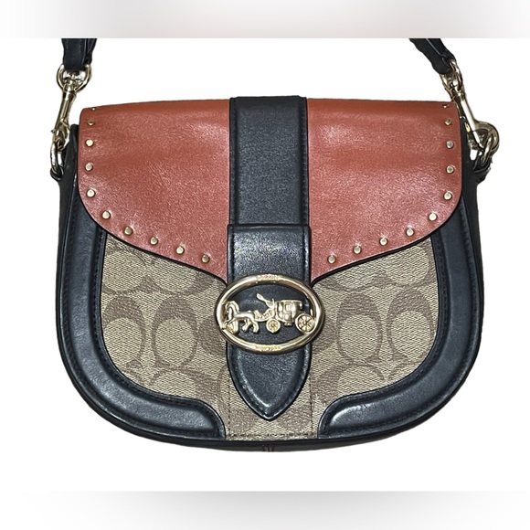 Coach Bags Coach Saddle Bag In Colorblock Signature Canvas